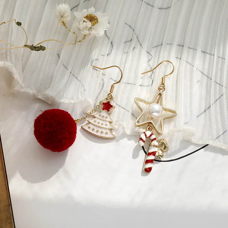 

New Ladies Simple Christmas Long Bell Earrings Ear Clips