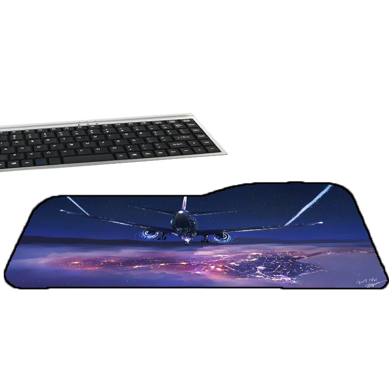 Самолет город облако небо RGB коврики для мыши демон Slayer красочный светящийся