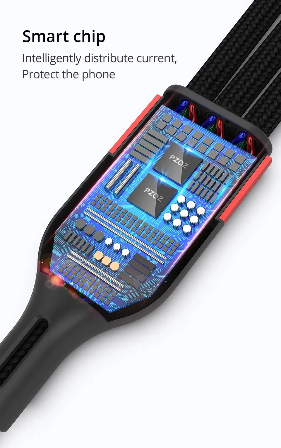 PZOZ 3 в 1 USB кабель для iphone Xiaomi Sunung Micro usb type C кабель для зарядного устройства type-c кабель для быстрой зарядки кабель для зарядного устройства