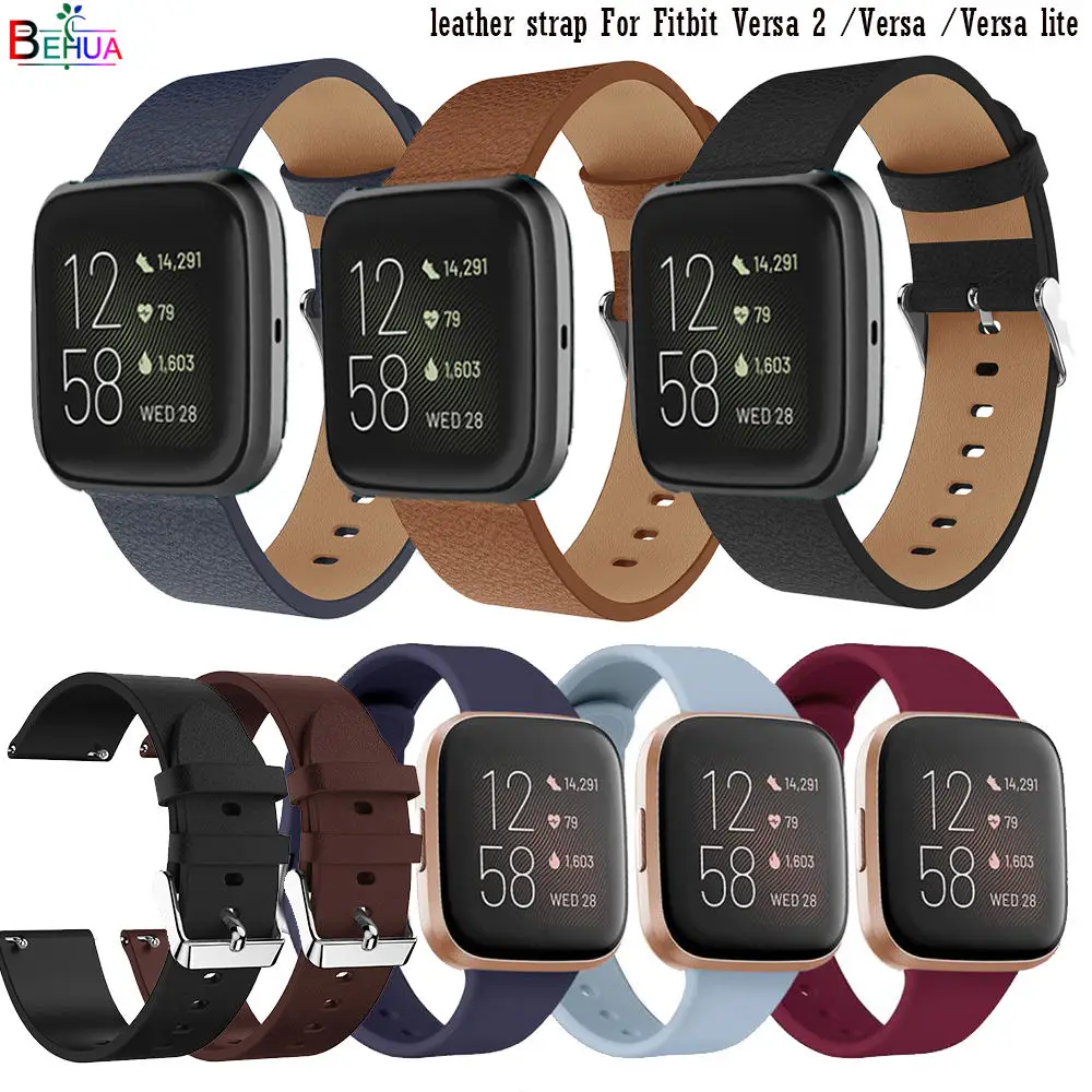 

Printing leather For Fitbit Versa 2 Silicone Wristband Replacement Bracelet watch strap watchband For Fitbit versa / versa Lite