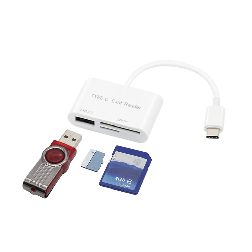 3 в 1 устройство для чтения SD-карт USB C Кабель-адаптер подключения SD и Micro TF