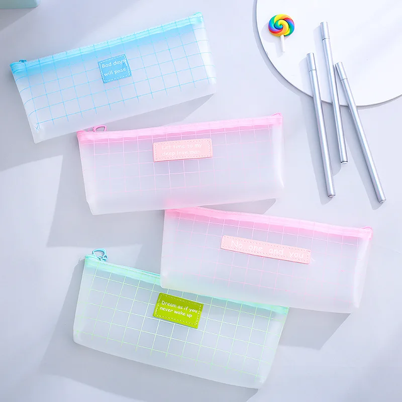 Сетчатый прозрачный чехол карандаш для девочек школьные принадлежности ПВХ