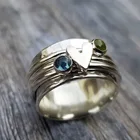 Винтажное ювелирное изделие в стиле ретро, обручальные кольца с овальным кристаллом для женщин, серебро 925 пробы, Крутое кольцо для мужчин, кольцо с камнем, Готическая вывеска, кольцо