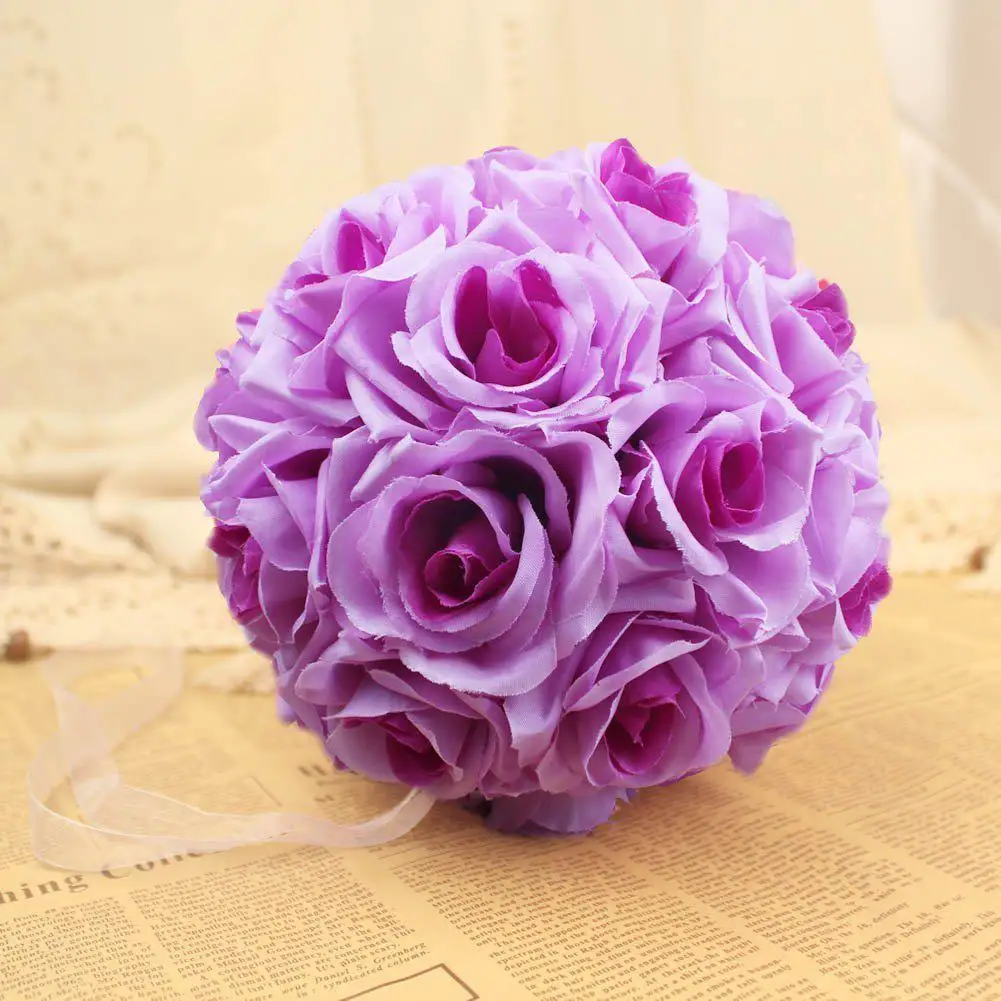 Имитация шифрования Свадебная вечеринка Роза цветок шар наружное украшение