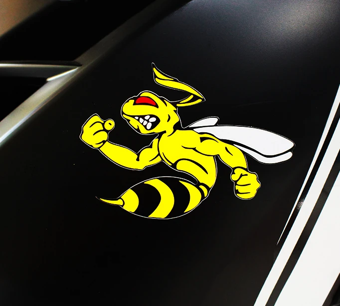 Автомобильный Стайлинг виниловая лента мультфильм милый мощный пчелы с принтом