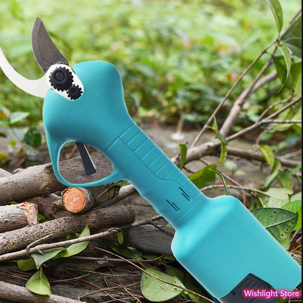 

Rechargeable 16.8V Electric Pruning Shears Cordless Secateur Pruning Scissors 30mm Pruners Garden Cutting Tools with 2 Batteries