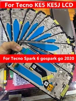 tested full digitizer for tecno spark 6 gospark go 2020 display with touch screenframe for tecno ke5 ke5j lcd pantalla