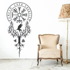 Виниловые наклейки на стену с изображением викинга и дерева, постер для домашнего декора, съемные украшения для спальни, гостиной, обои, наклейки, фрески DW9494