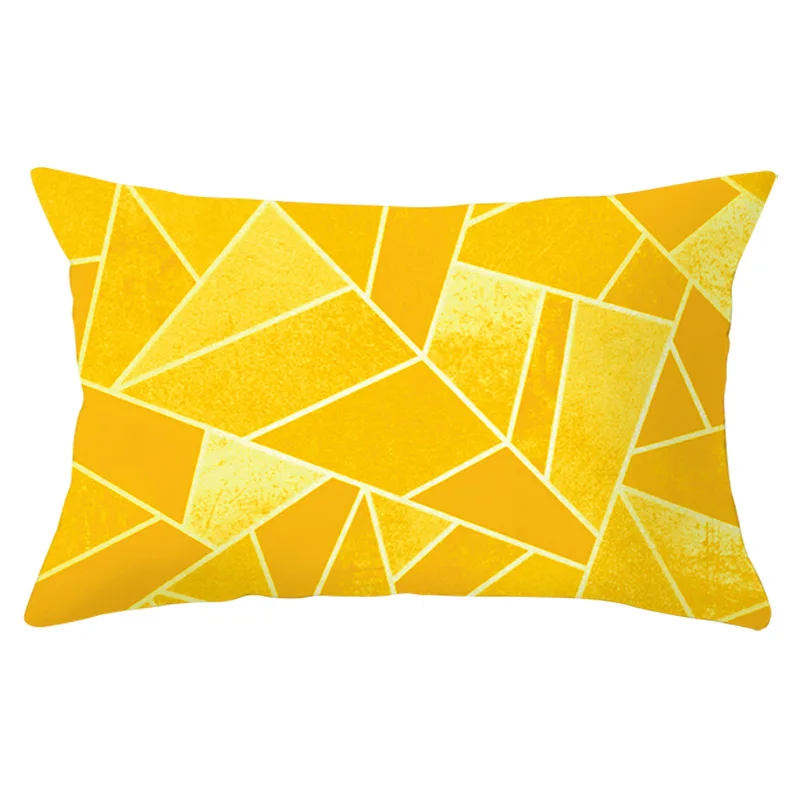High Quality Yellow Cushion Cover 30x50 Geometric Pineapple Leaves Textile Sofa Pillowcase for Home Decor Car Throw Pillow Case | Дом и сад
