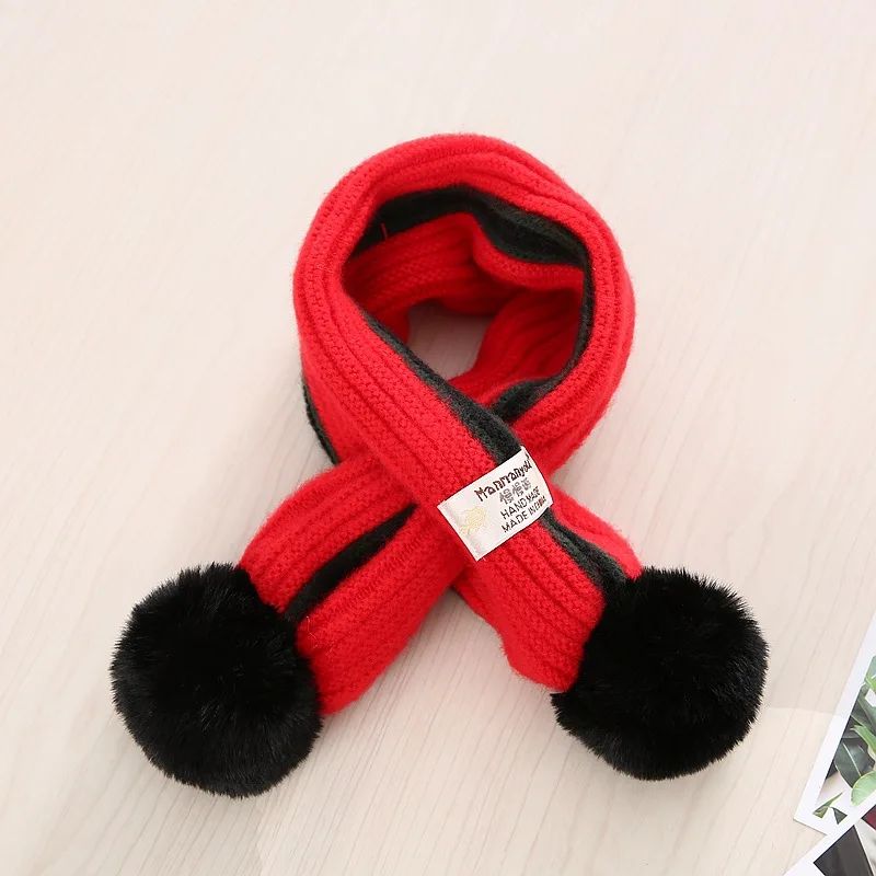 1-8 Years Children Scarf Autumn Winter Toddler Boys Girls Cross Knitting Wool Scarves Baby Wild Warm Scarfs KF661 | Детская одежда и