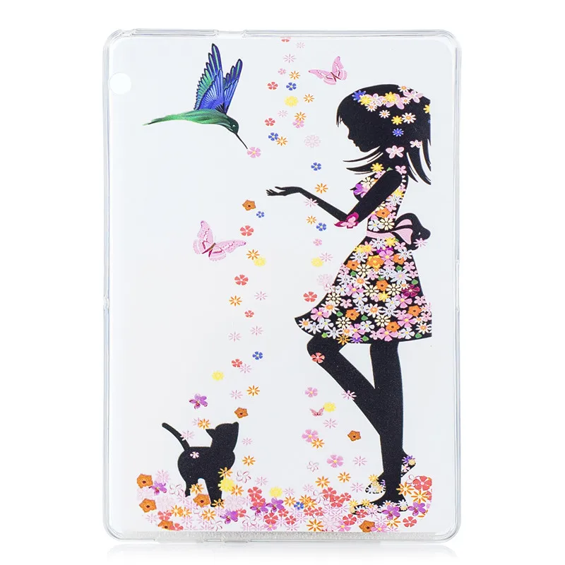 girl Мягкий чехол для планшета из ТПУ для huawei Mediapad T3 10, чехол Kawaii Cat Puppy, чехол на заднюю панель для Funda huawei T3 10 AGS-L09 AGS-W09 9,6' - Цвет: girl