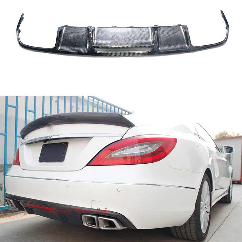 Для Mercedes Benz CLS class W218 AMG style CLS300 2012 + задний бампер из углеродного волокна спойлер