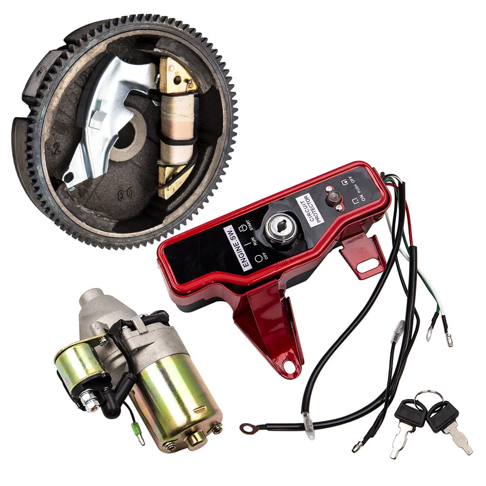 

FOR HONDA GX200 6.5 HP ELECTRIC START KIT FLYWHEEL CHARGE IGNITION COIL SWITCH