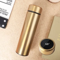 500ml insulated vacuum flask smart stainless steel thermal bottle with led temperature display screen waterproof thermo mug