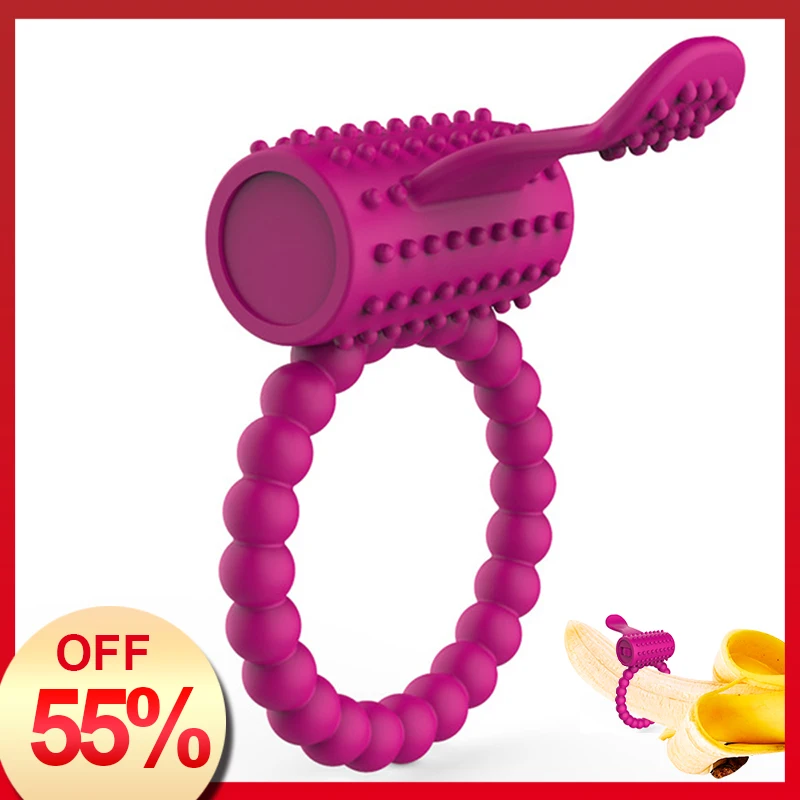 Силиконовое кольцо на пенис с вибрацией и задержкой эякуляции для пениса