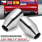 Выхлопная труба автомобиля из нержавеющей стали 57-101 мм, 2,25 дюйма, 4 дюйма, хромированный наконечник выхлопной трубы, модификация, хвостовая трубка, универсальная