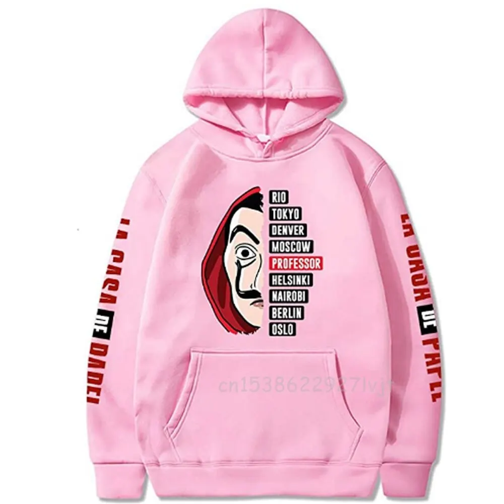 la casa de papel women men women men unisex hoodies sweatshirts tv show money heist novelty paper house hoodie free global shipping