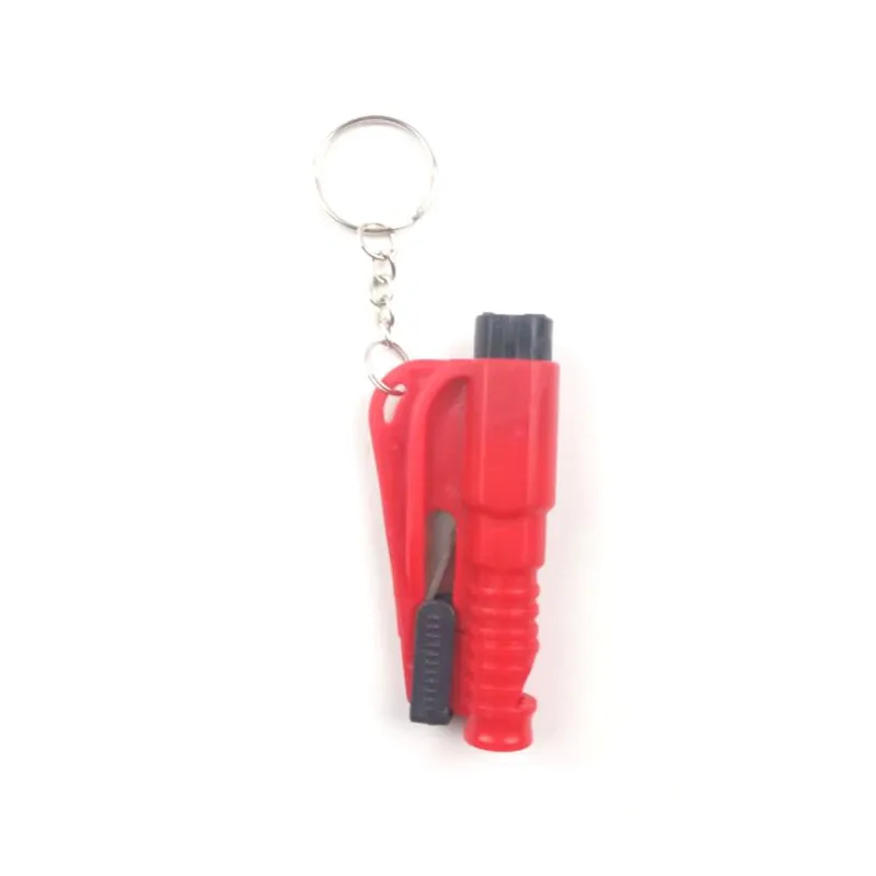

1pcs Self-defense Spike Cone Mini Window Breaker Protection Key Chain Emergency Car Safety Hammer Whistle Cutter Escape Spike