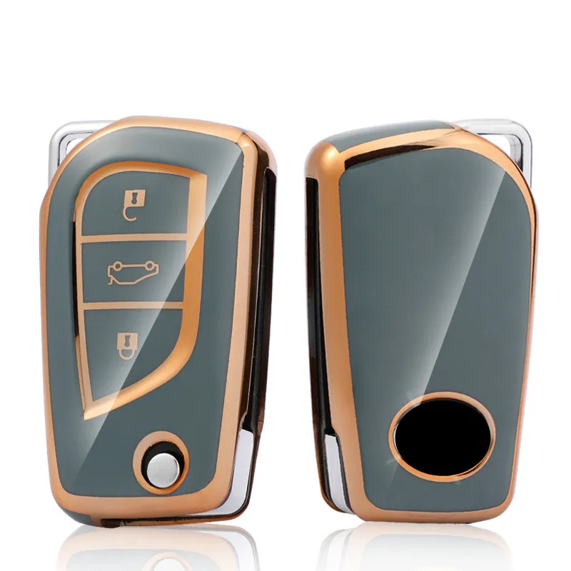 

Soft TPU Car Key Case Cover Shell Fob For Toyota Corolla RAV4 Camry Handa Razor Leylander Veranda Hilux Yaris