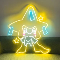 jirachi custom neon sign personalized anime cartoon led light home room decor studio girls bedroom creative birthday gift