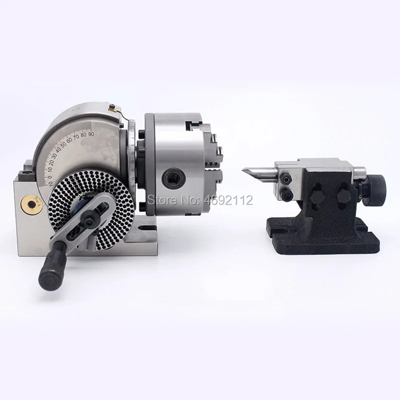 値段 BS-0 分割ヘッドフライス盤用 125 ミリメートル 3 爪チャックスパイラルテールストックインデックスプレート