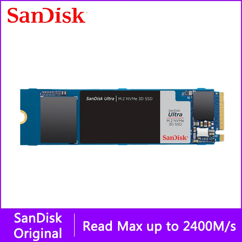 SanDisk Ultra SSD Drive Hard Disk 1TB M.2 NVMe 3D SSD 500gb 250gb Internal Ssd M2 2TB PCIe Gen 3.0 x 4 HDD For Laptop Desktop