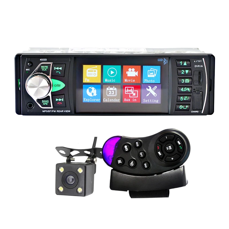 with rearview camera TOSPRA Универсальный 2 din Автомобильный мультимедийный плеер Автомагнитола 2din стерео " сенсорный экран видео MP5 плеер Автомобильный резервный фотоаппарат - Цвет: with rearview camera