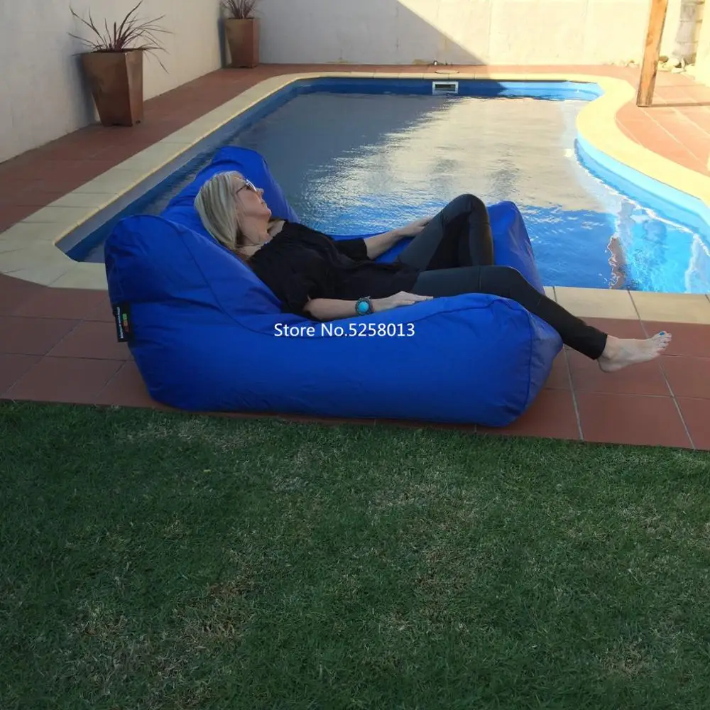 dark blue Очень Большой Плавающий матрац, гигантский бассейн боковые beanbag стул на воде, уличная мебель диван-черный - Цвет: dark blue