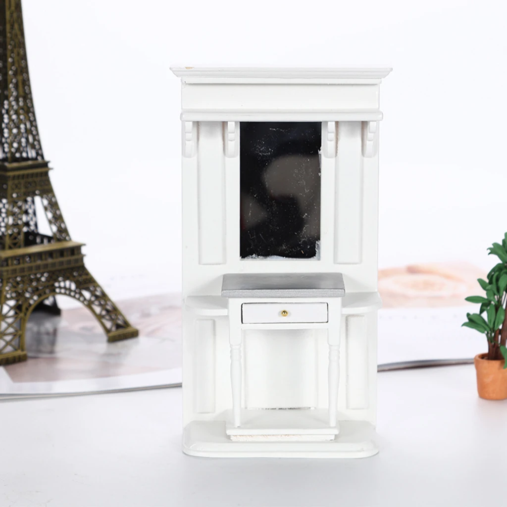 

Classic Dollhouse Miniature Cabinet 1:12 Scale Play Set Decoration Props