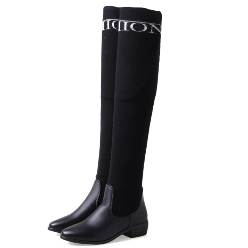 

Size32-44 Women Long Boots Over The Knee Boots Ladies Luxury Fashion Winter Warm Fur Shoes Platform Fashion Woman Boots Slip