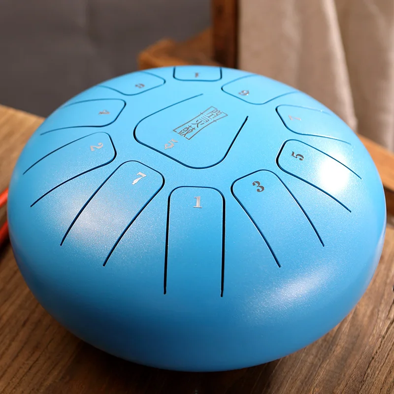 

11 Tone Tongue Drum F Empty Ethereal Drummer Disc Tank Drum Steel Hollow 8 inch Drum Music Instruments for Meditation Yoga New