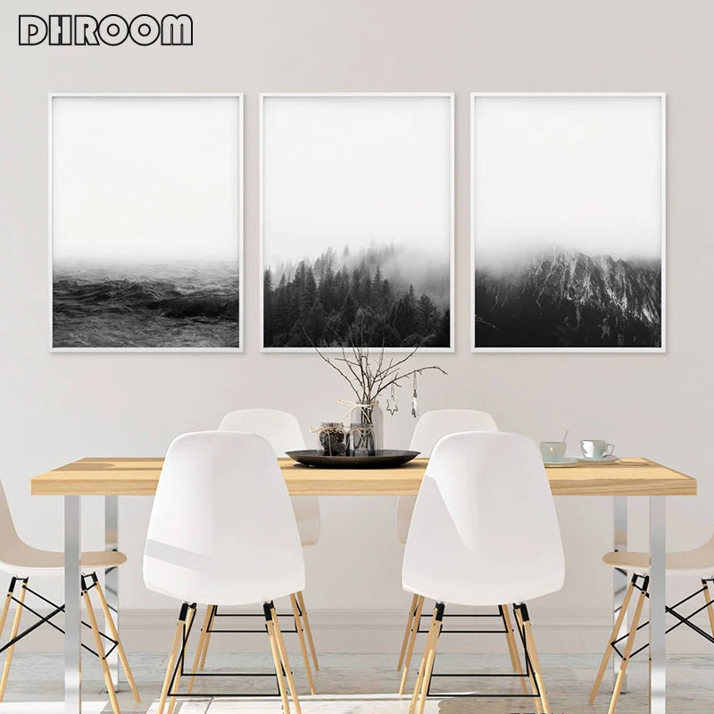 Современный пейзаж настенное искусство минималистичный холст плакат Настенная
