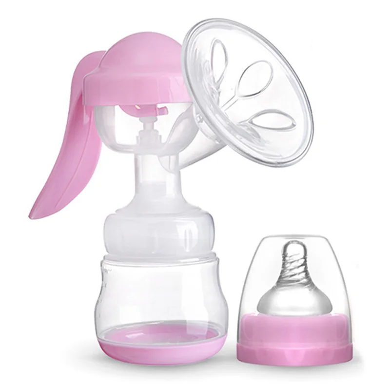 

Manual Breast Feeding Pump Original Manual Breast Milk Silicon PP BPA Free with Milk Bottle Nipple Function Breast Pumps