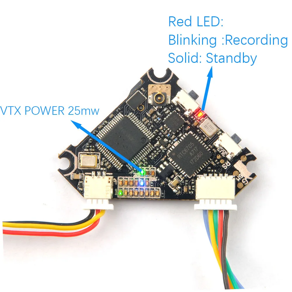 HappyModel Diamond VTX 5 8G 40CH 25mW 200mW переключаемый с видеорегистратором 720P для FPV Racing Tinywhoop