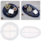 Прозрачная зеркальная Подставка для хранения сделай сам, гетеросексуальная овальная силиконовая форма для посуды