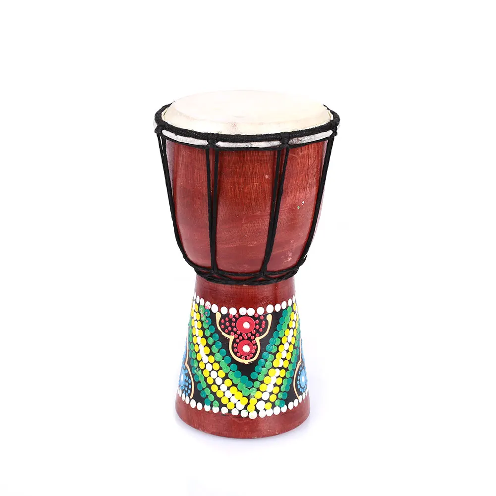 4 дюйма сильный Djembe Африканский барабан ручной работы персикового цвета
