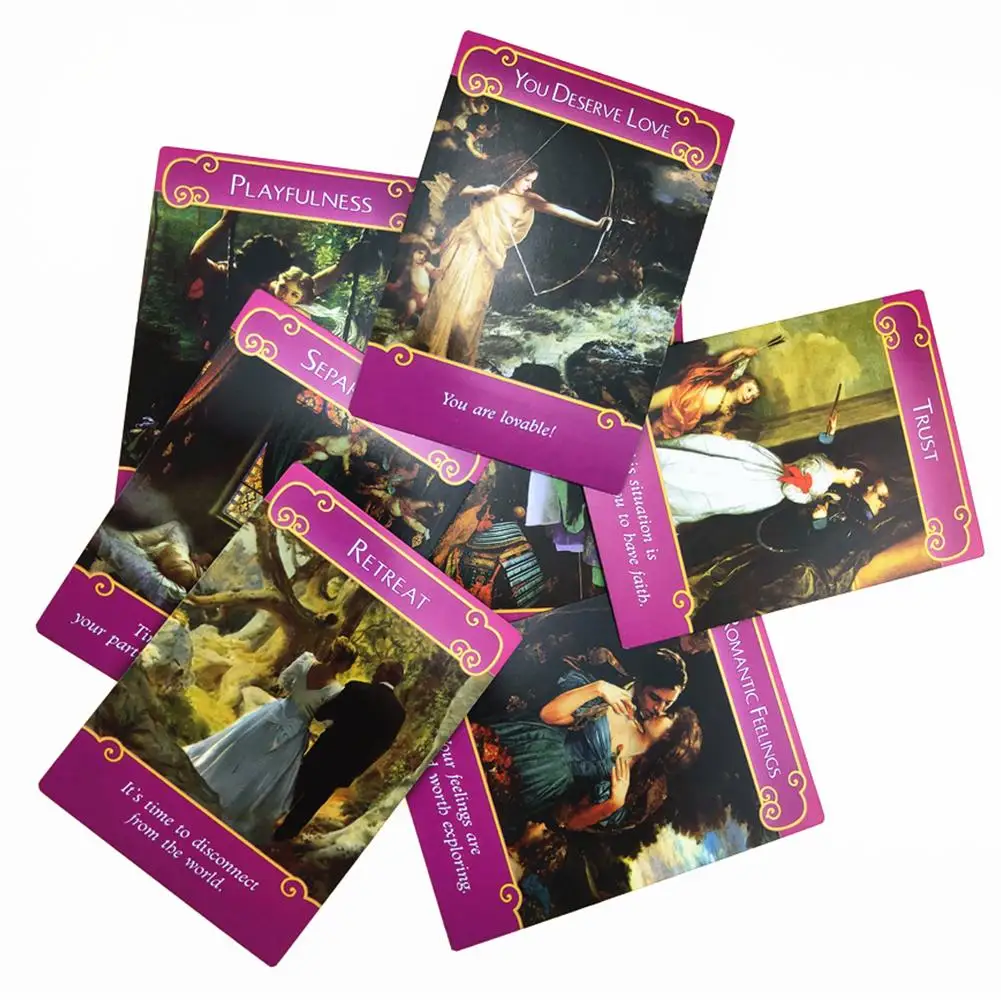 

Romance Angels Oracle Cards Spanish English Read Fate Board Game Oracle Playing Card Deck Games For Party Personal Entertainment