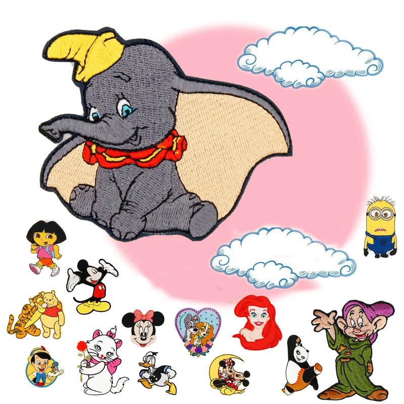 Дисней мультфильм Микки Маус маленький летающий слон модные украшения на платье