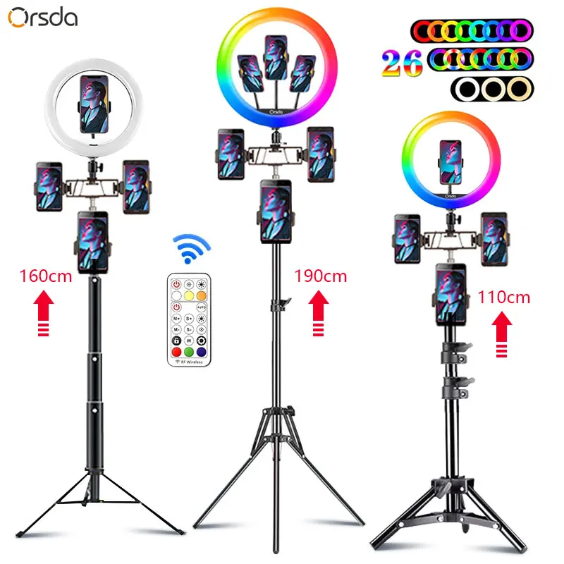 Кольцевой светильник для селфи 10-13 дюймов 26 цветов | Электроника