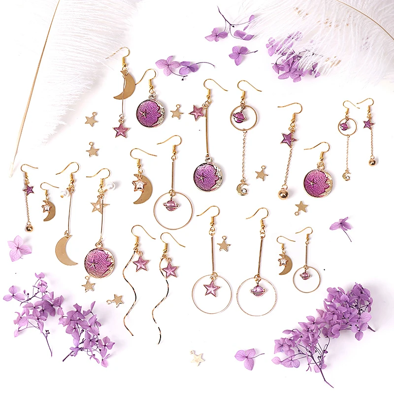 1 упаковка модные серьги в стиле звездного неба можно сделать 10 пар сережек