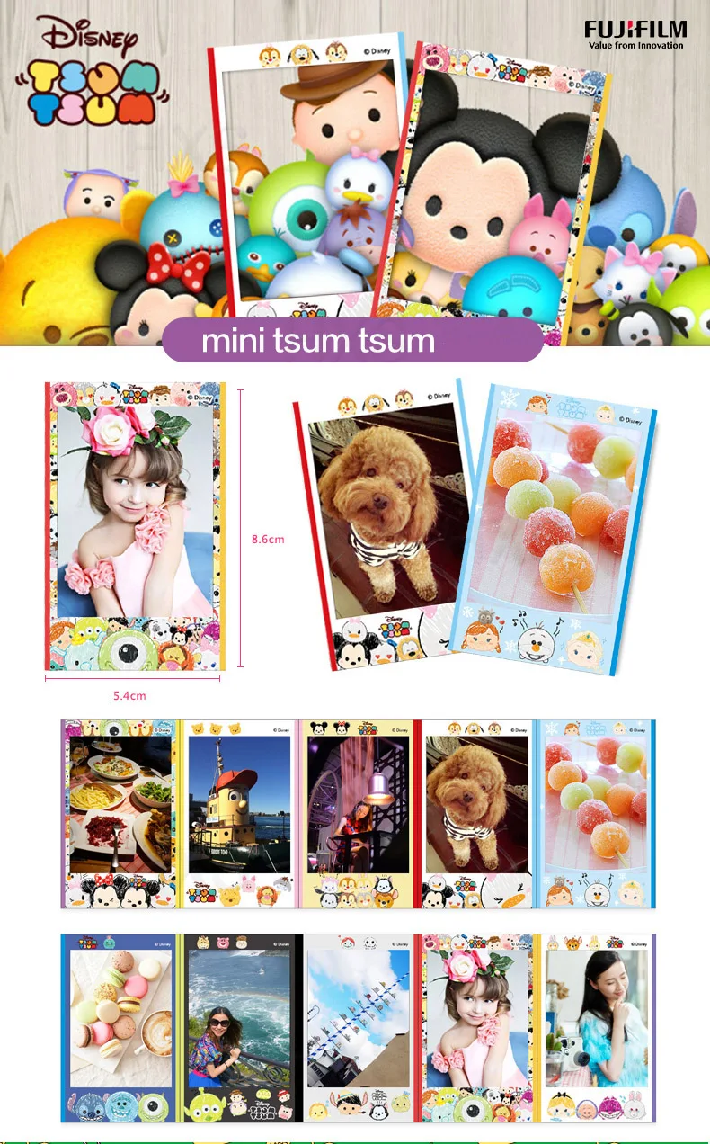 Подлинная Fujifilm Instax Mini 8 9 цветная фотобумага 10 шт. для Fuji 9 8 7s 50 90 25 70 Share SP-2 SP-1 Liplay мгновенная камера