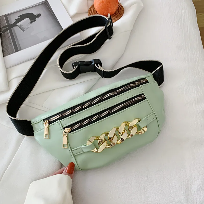 

Lightweight Women's Chest Bag 2021 New Fashion Trend Sports Women Thick Chain Waist Bags Mobile Travel Phone Zero Simple Wallet