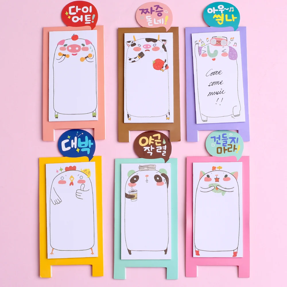 Креативный Забавный блокнот для заметок с животными наклейки планировщика