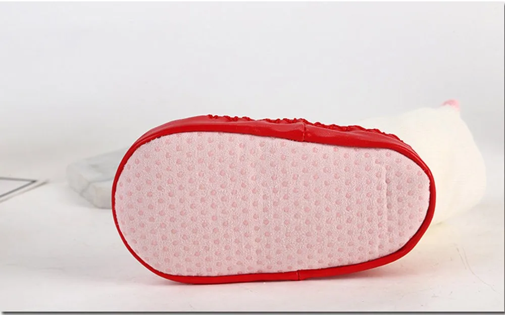 Толстые теплые Нескользящие тапочки-носки с мультяшными животными детская обувь