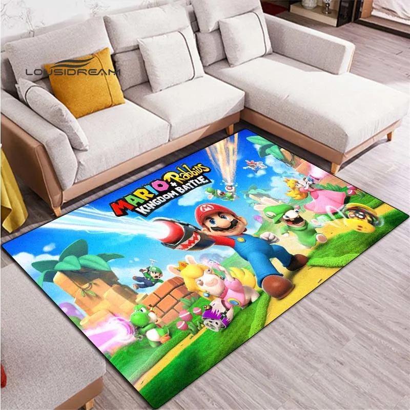Mario Game Rugs and carpets for home living room Bedroom entrance Large area soft carpet 3D Cartoon Super decoration mat | Дом и сад
