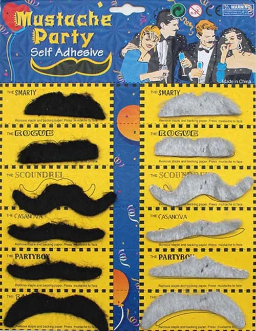 12 шт./лот искусственные усы костюм для вечевечерние НКИ Хэллоуин смешной борода