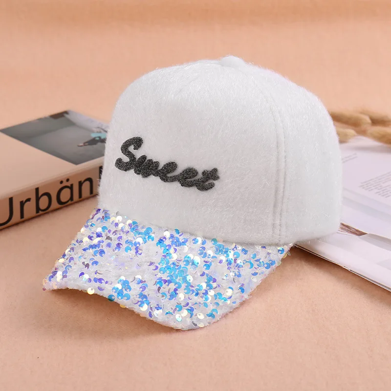 Autumn Winter Cotton Cap Baseball Cap Snapback Hat Summer Cap Hip Hop Fitted Cap Hats For Men Women 3D Sequins Beads Letter Dec