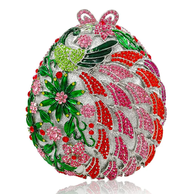 colorful Crystal Diamond shoulder bag Women Metal Evening Clutches Bags Wedding Minaudiere Clutch Bridal Handbags Purses wallet | Багаж и