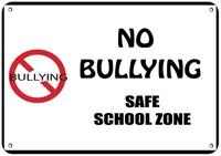 bullying no bullying safe school zone school sign label vinyl decal sticker kit osha safety label compliance signs 8