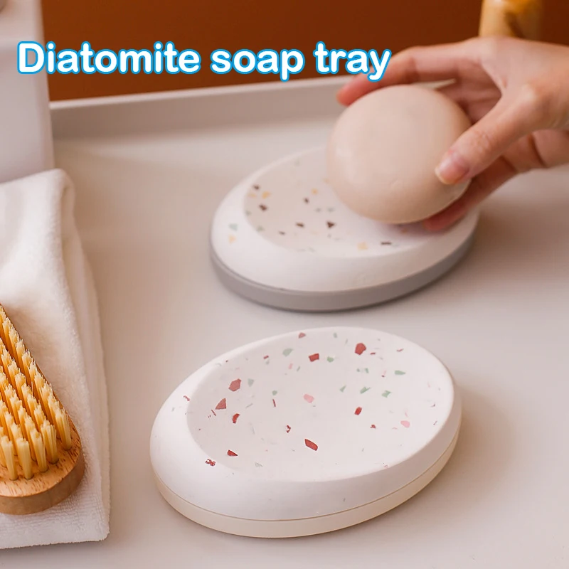 

Diatomite мыло коробка ванная комната водоросли дренаж для мыла держатель поглощение воды нескользящее мыло аксессуары для ванной комнаты lpfk м...